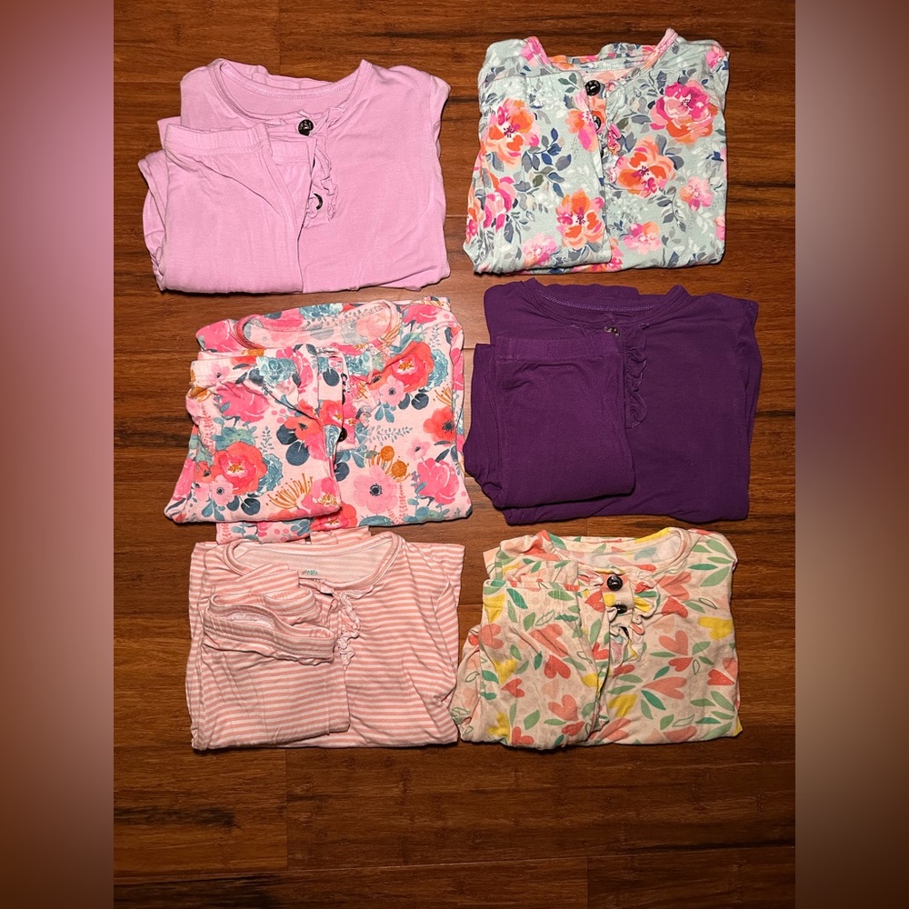 Gigi & Max Bamboo PJs Bundle of 6 sets size 6/7